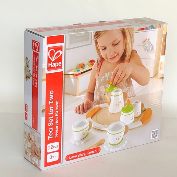 New in Box Hape Wooden Play Tea Set for Two Kitchen toy🍵 3+ - Picture 6 of 11